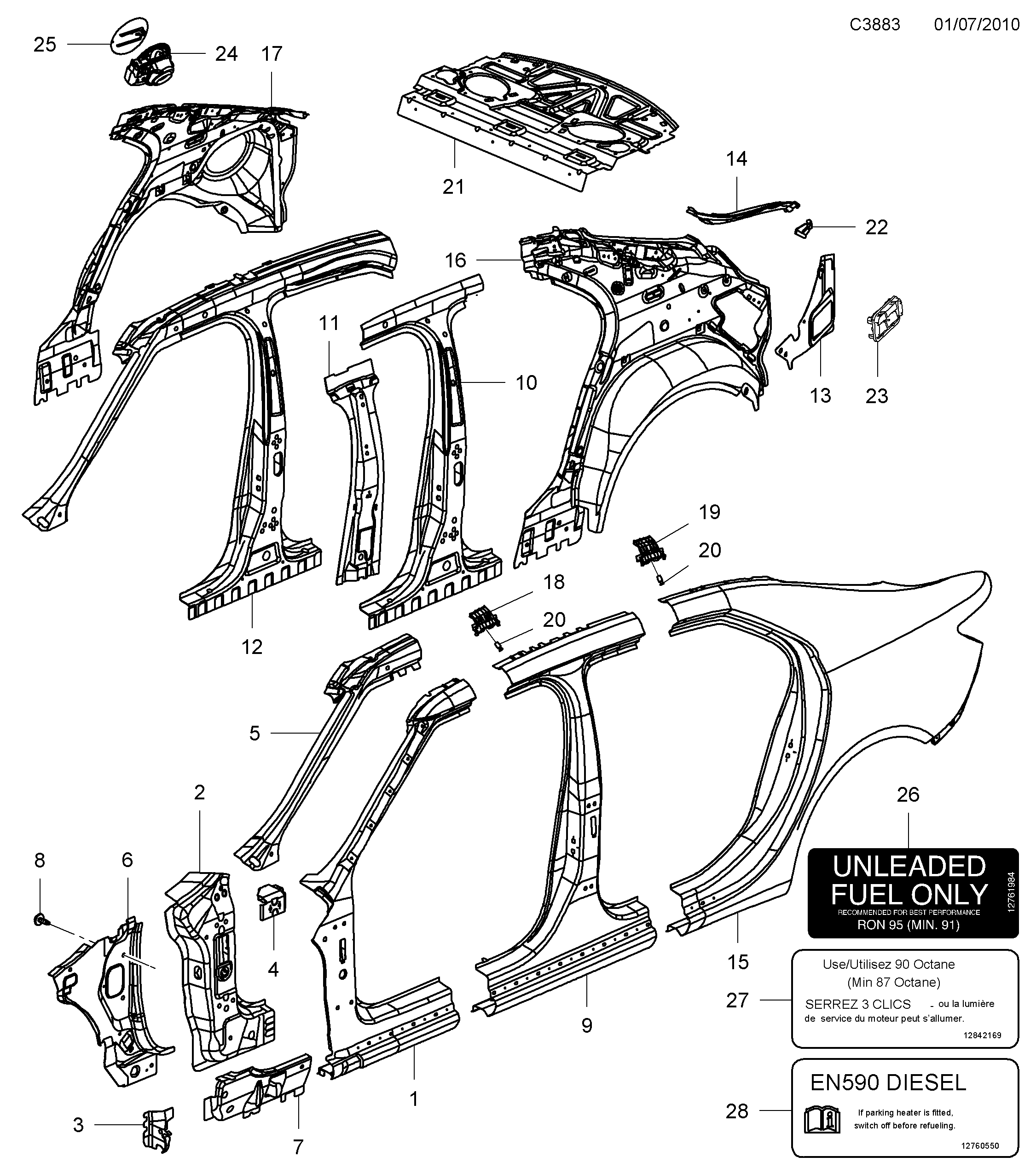 diagram parts 500